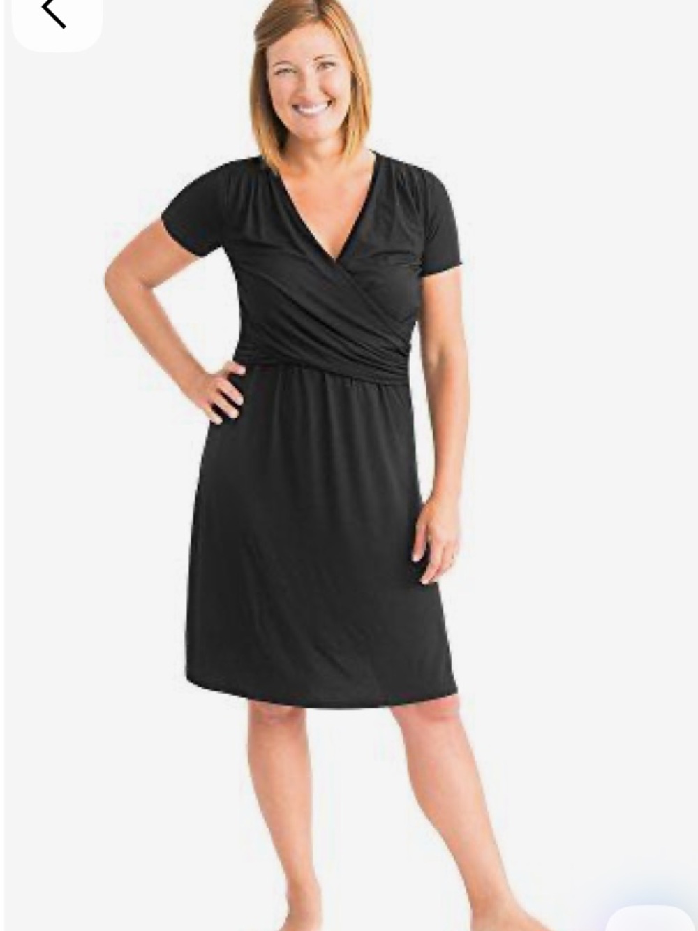Kindred Bravely Black Angelina Simple Comfy Nursing Breastfeeding Dress Small